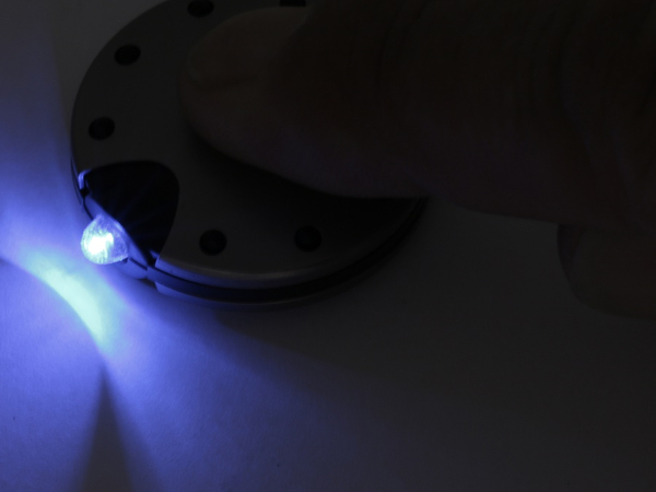 LED-Taschenlampe UFO, Schlüsselanhänger, blaue LED, anthrazit - Produktbild 2