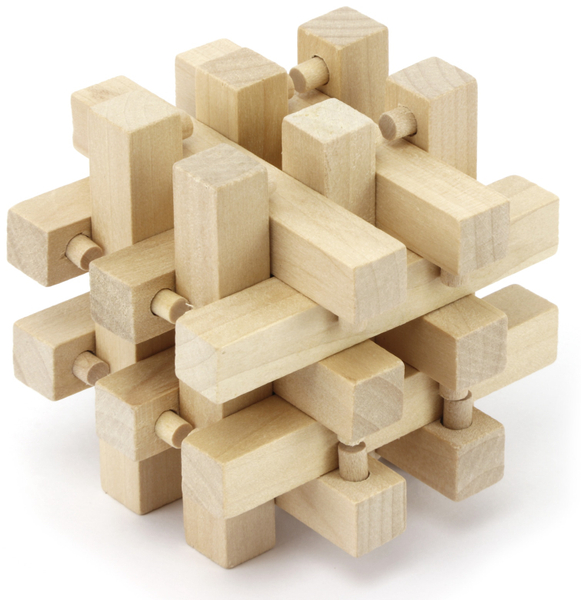 Denkspiele aus Holz und Metall, 8 Spiele, 5 Schwierigkeitsstufen - Produktbild 4