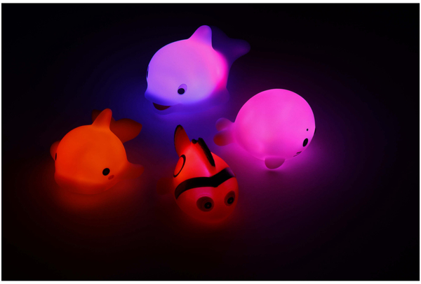 LED Fischfamilie 4er Set farbig - Produktbild 2