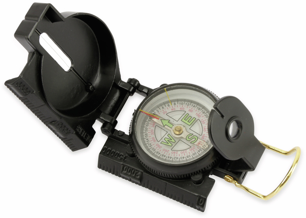Marschkompass, schwarz, 360°/64° - Produktbild 2