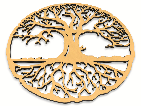 HOLZBIBER® Baum des Lebens 30 cm Durchmesser, zum Aufhängen Fensterschmuck Wandschmuck Amulett - Produktbild 3