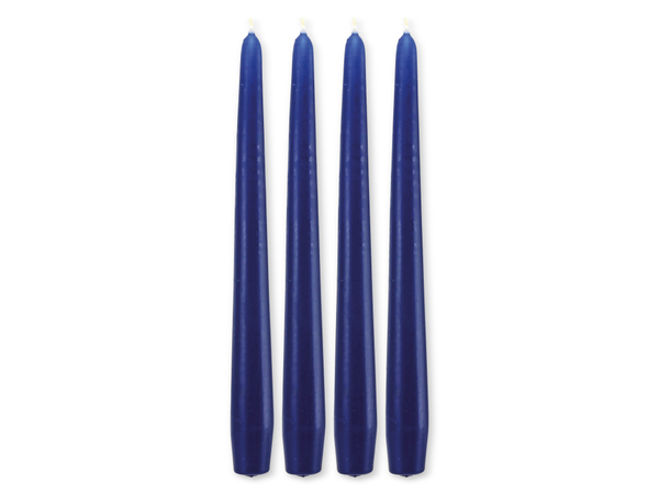 Spitzkerzen WIEDEMANN, 250x25mm, blau, Brenndauer ~8h, 4 Stück