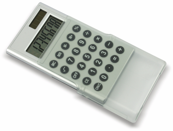 Taschenrechner D3-2, Dual-Power, silber - Produktbild 2