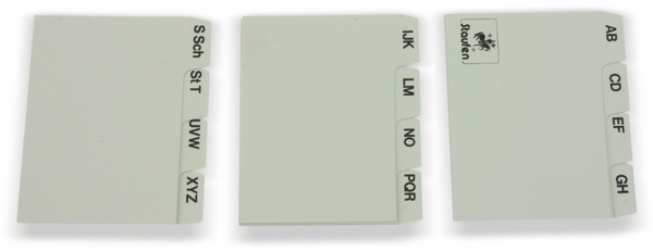 Staufen Karteiregister 75x60 mm, grau - Produktbild 2