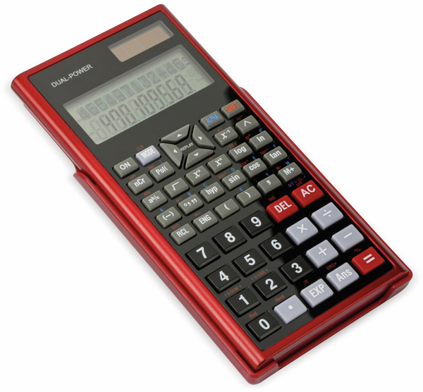Wissenschaftlicher Taschenrechner D1-5, Dual-Power, rot - Produktbild 2