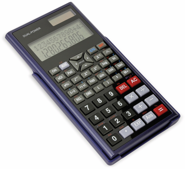 Wissenschaftlicher Taschenrechner D1-5, Dual-Power, blau - Produktbild 2
