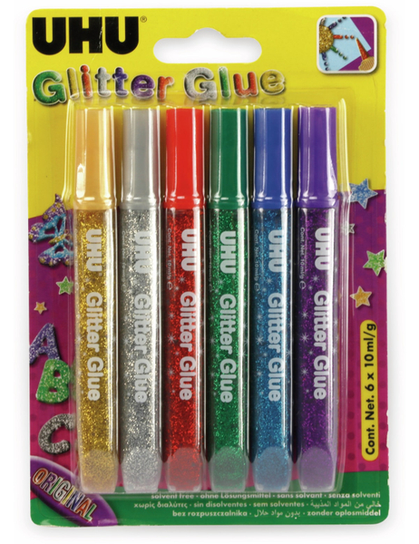 UHU Glitter Glue, 6 Stück - Produktbild 2