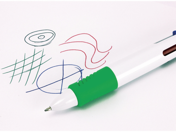 Kugelschreiber, vierfarbig mit grünem Marker - Produktbild 3
