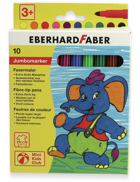 EBERHARD FABER Jumbomarker, auswaschbar, 10 Farben, 551210 - Produktbild 5