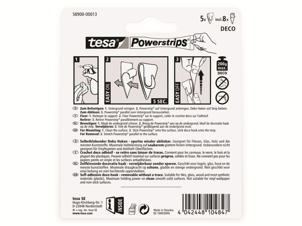 TESA Powerstrips® transparent, Deco-Haken 58900-00013-20 - Produktbild 5