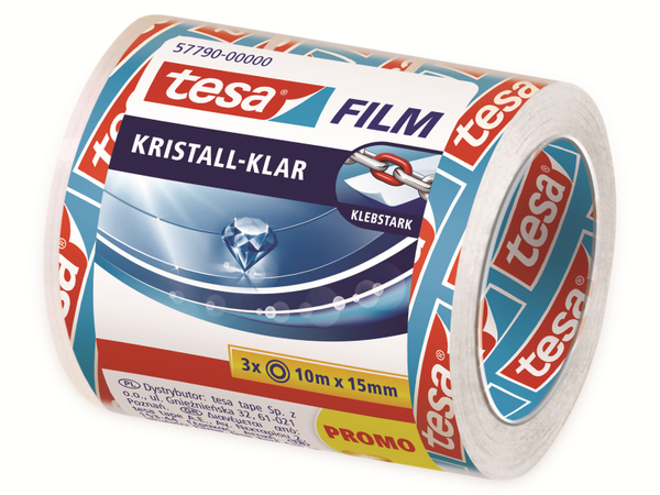 TESA film® kristall-klar, 3 Rollen, 10m:15mm, 57790-00000-01 - Produktbild 2