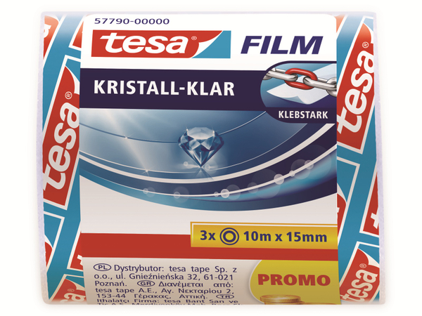 TESA film® kristall-klar, 3 Rollen, 10m:15mm, 57790-00000-01 - Produktbild 5