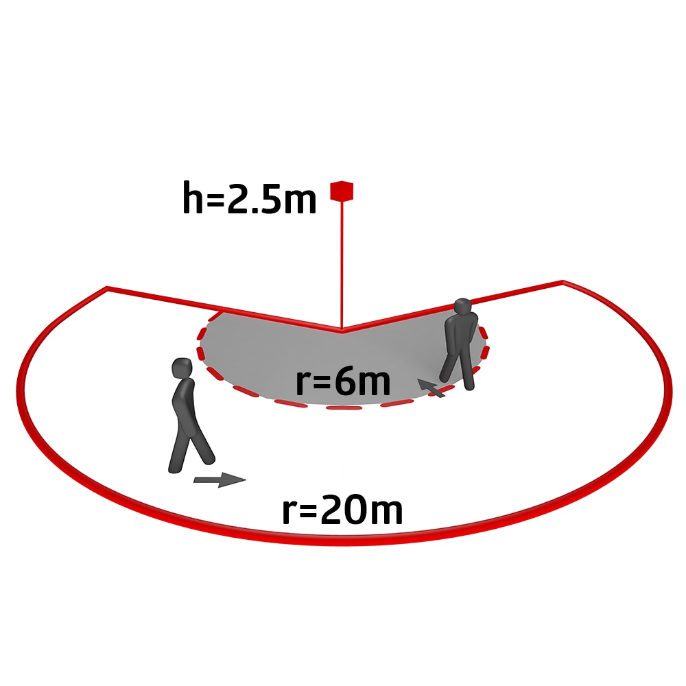 BEG Bewegungsmelder RC-plus next N 230, mit Unterkriechschutz, schwarz, 230°
