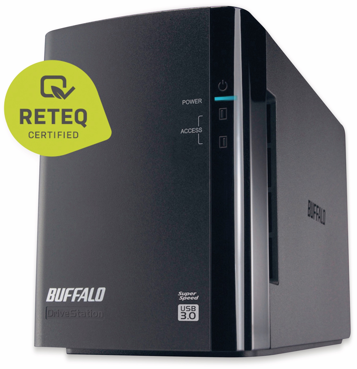 BUFFALO Festplattengehäuse DriveStation Duo D-W1.0T1U2/R1, 4 TB, Refurbished