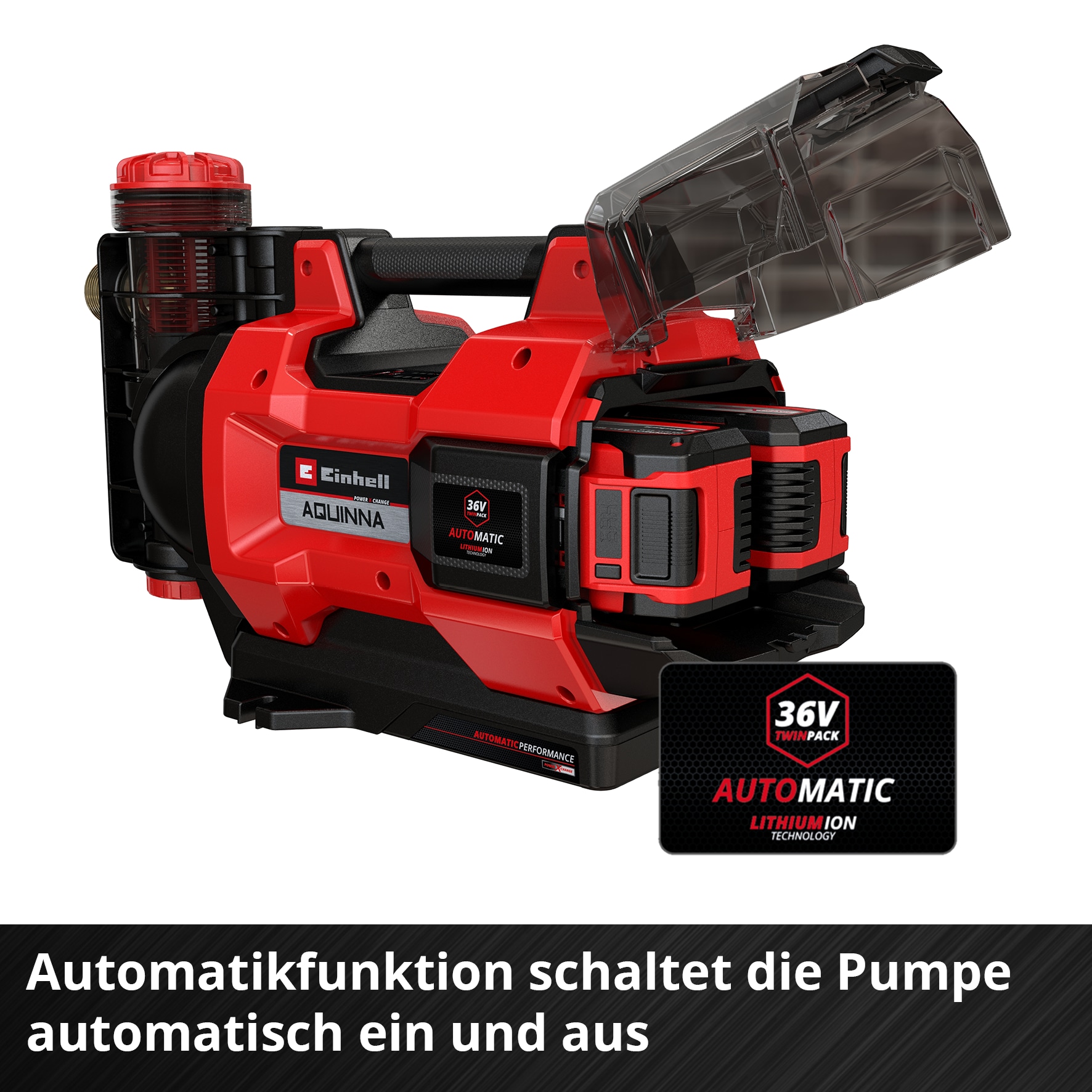 EINHELL Akku-Gartenpumpe Aquinna 36/38 F LED Automatic, Solo EINHELL Akku-Gartenpumpe Aquinna 36/38 F LED Automatic, Solo