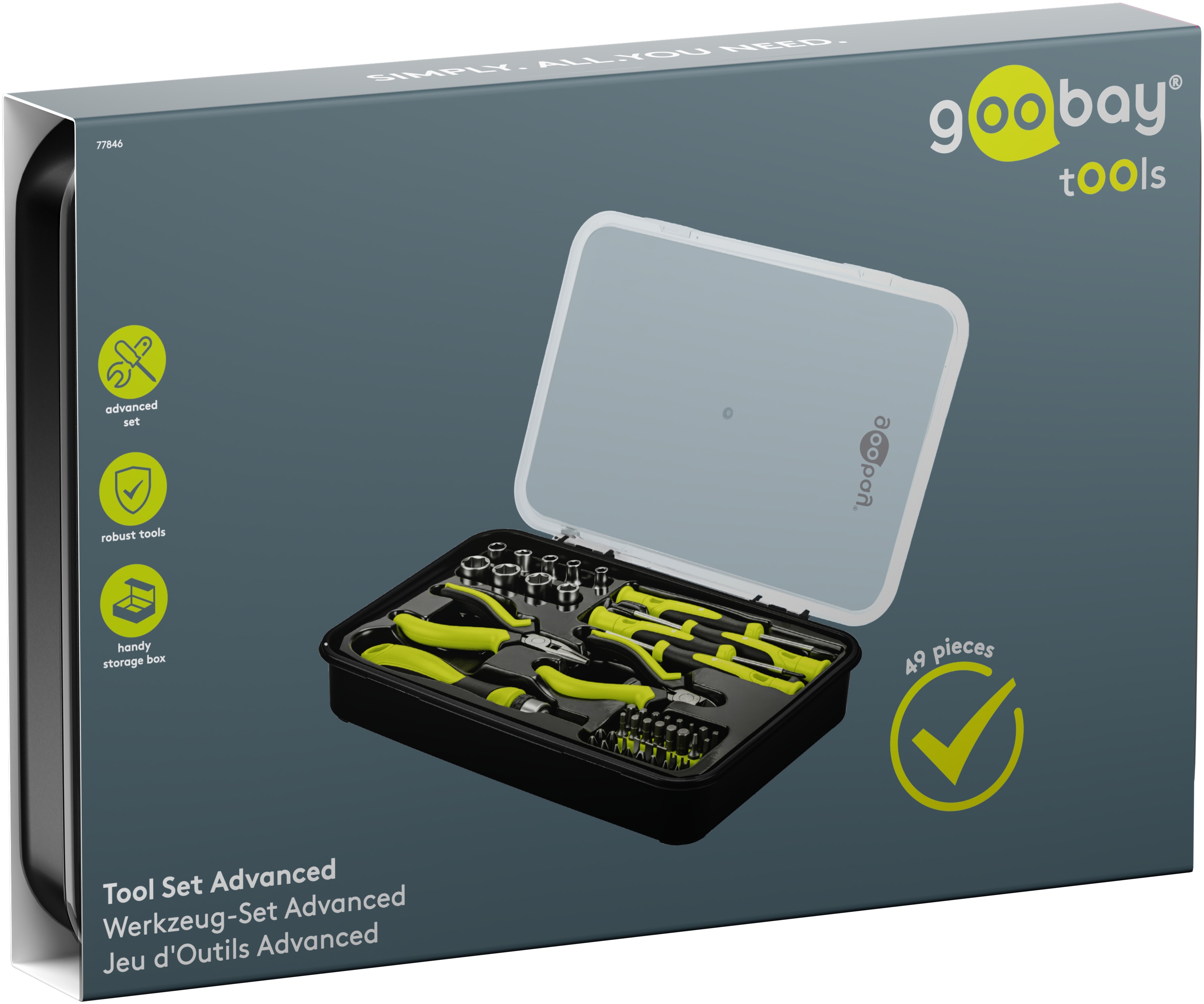 GOOBAY TOOLS Werkzeug-Set Advanced, 77846, 49-teilig