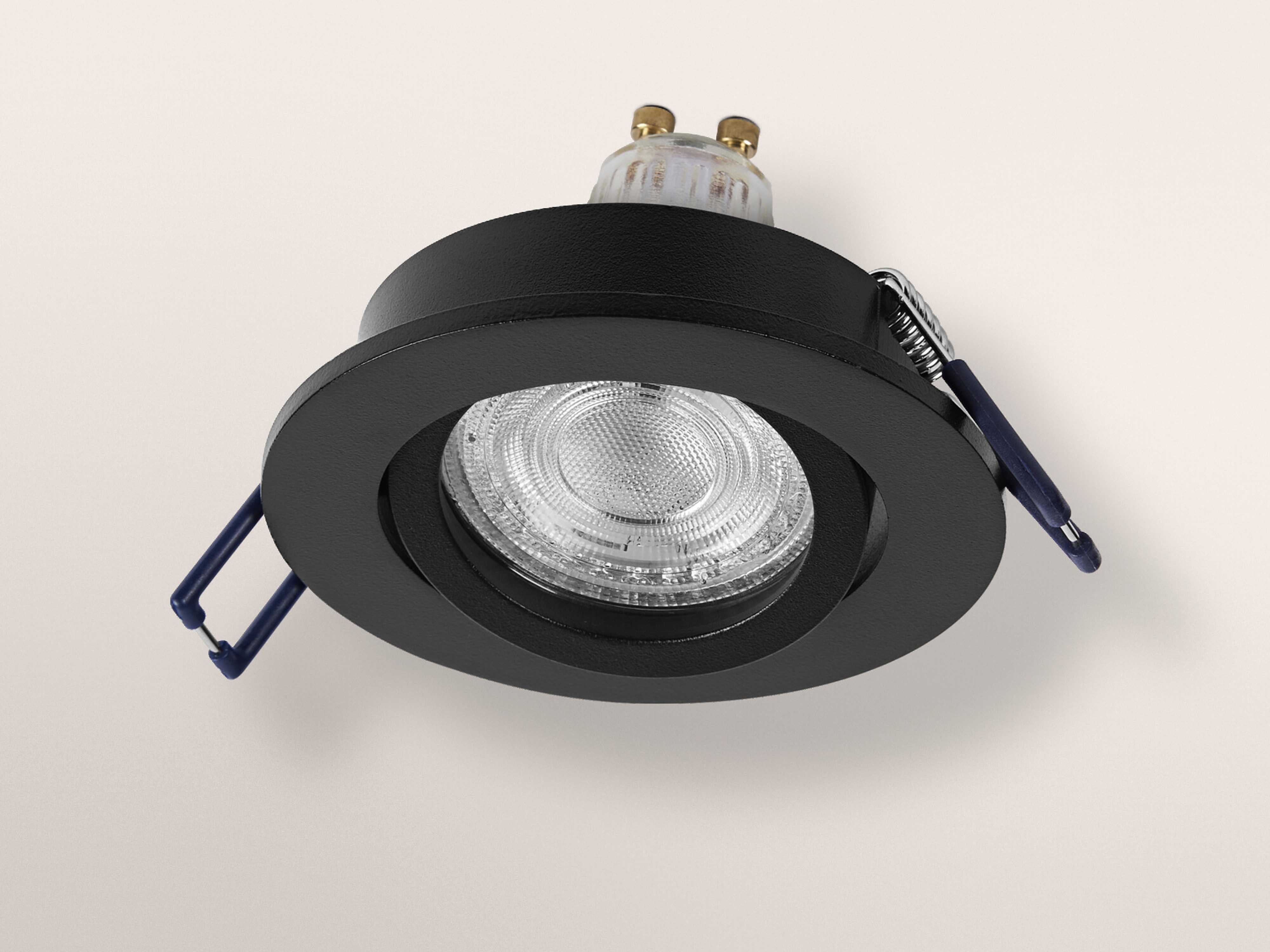 OSRAM LED-Einbauleuchte, GU10, 4,5W, 2700K, 400lm, warmweiß, IP20, schwarz, 3er Set
