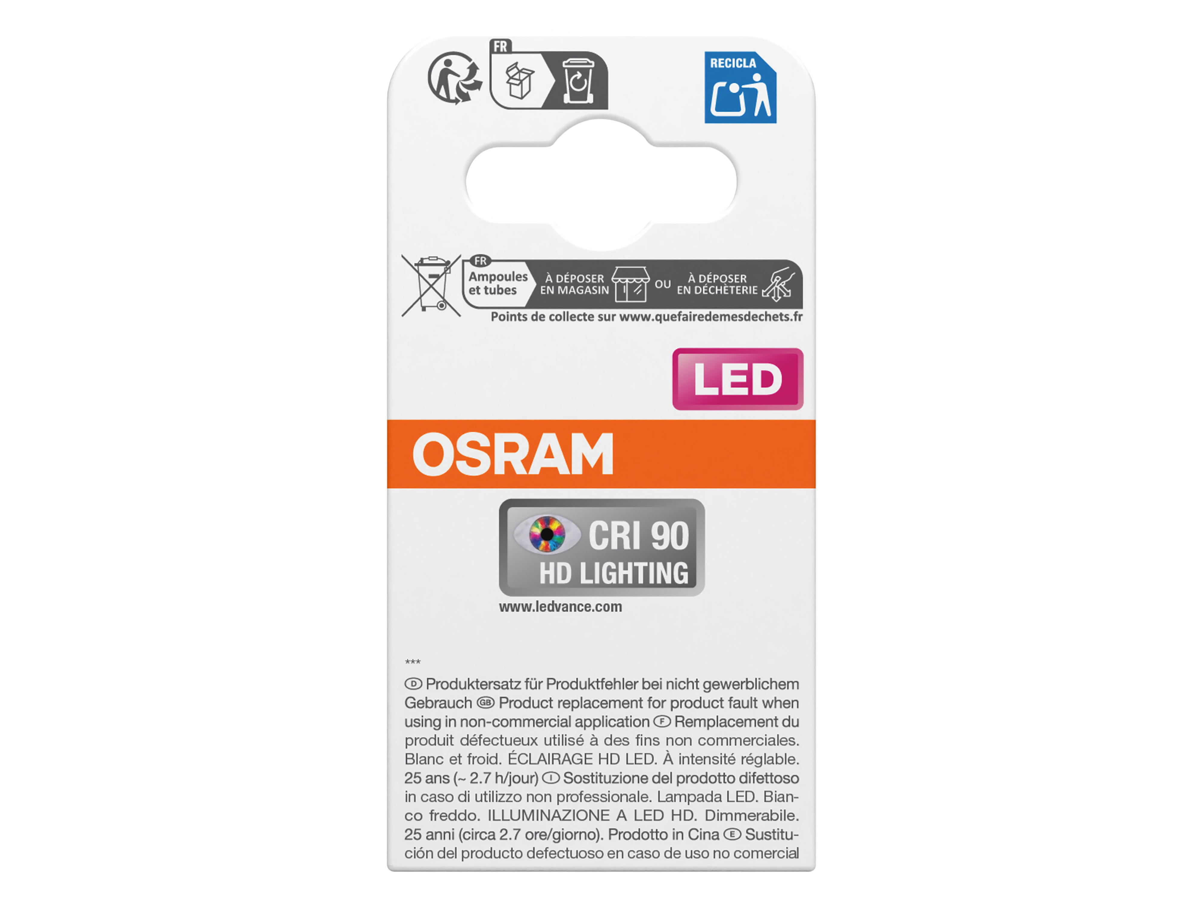 OSRAM LED-Lampe SUPERSTAR, dimmbar, GU5.3, 6,1W, 4000K, EEK: E, 621lm, IP20, neutralweiß