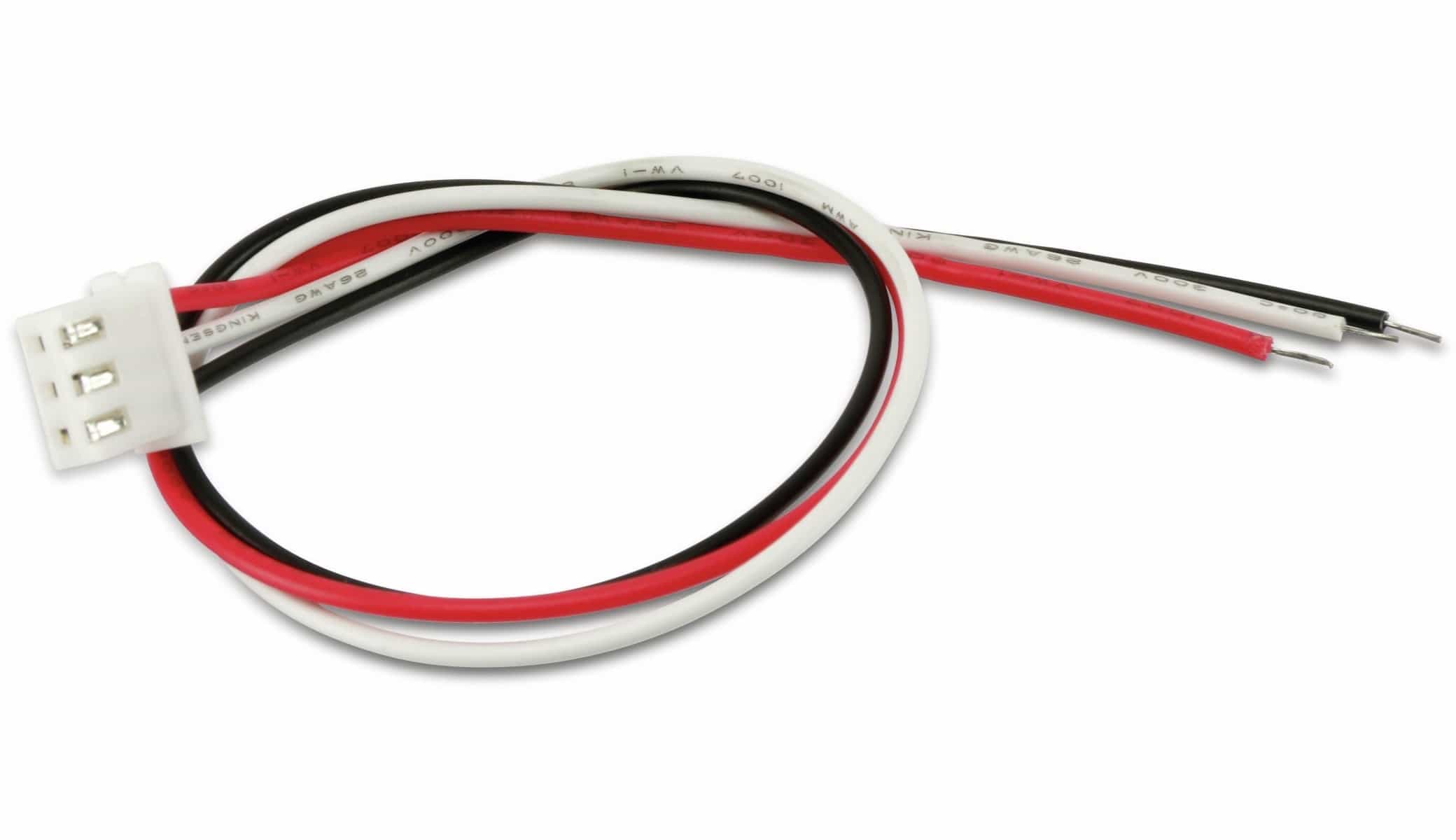 XH-Anschlussleitung mit Buchsenleiste, 180 mm, 3-polig