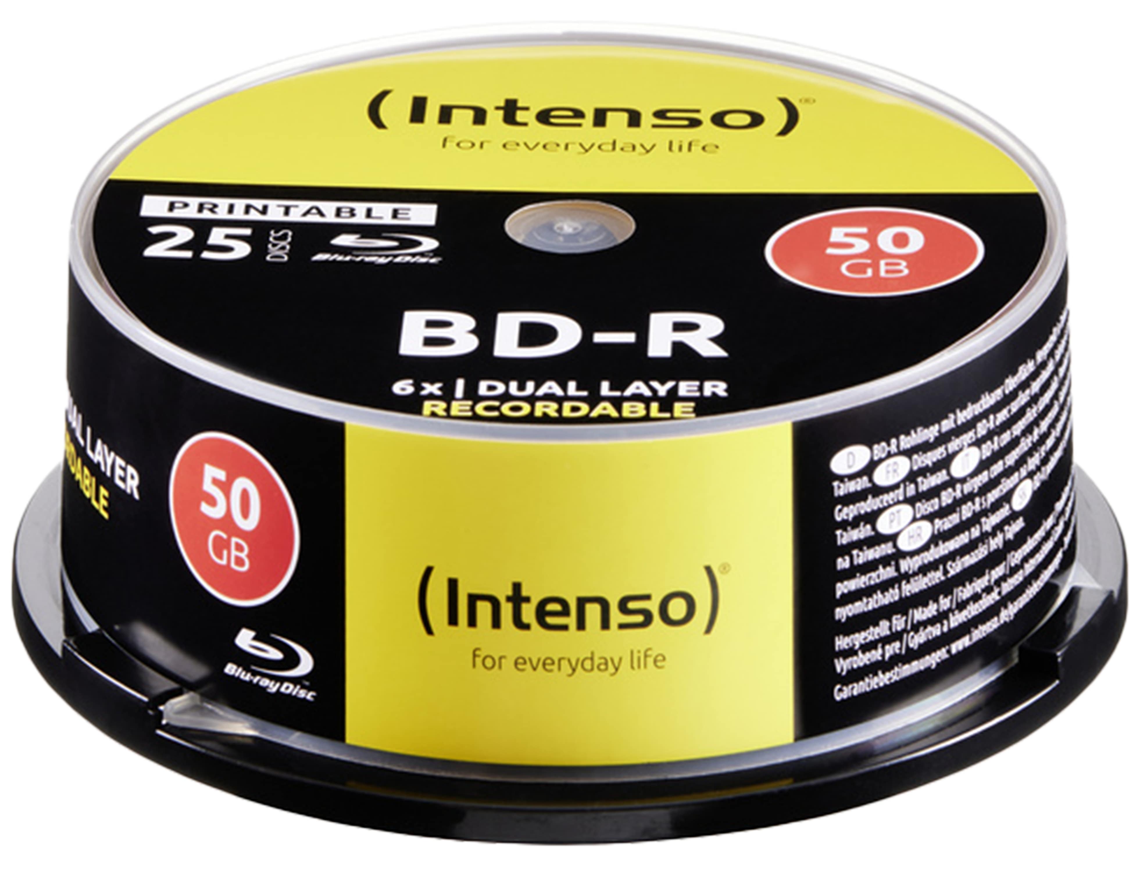 INTENSO BluRay 25er Spindel 6x 50GB printable INTENSO BluRay 25er Spindel 6x 50GB printable