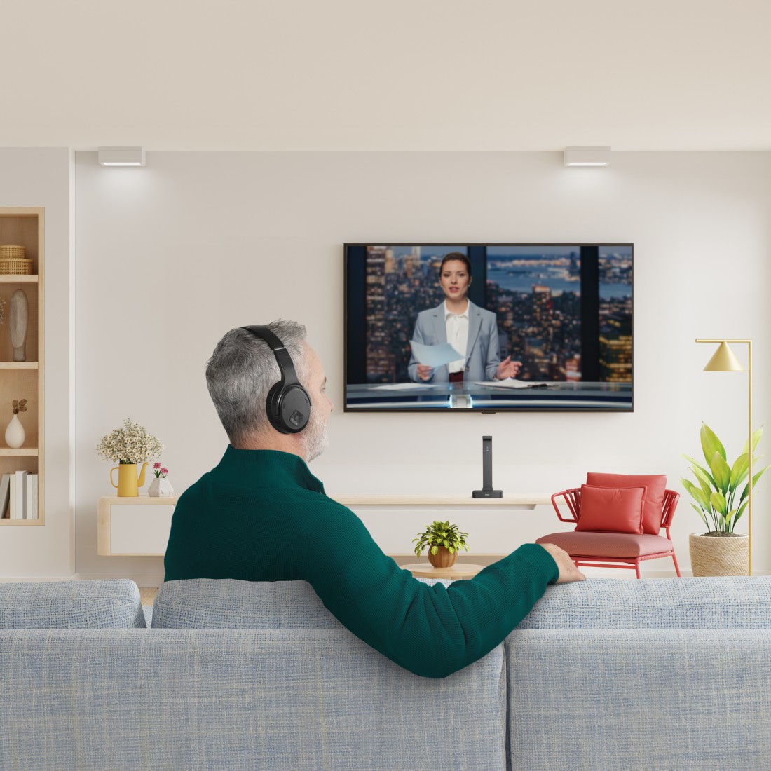 HAMA Over-Ear TV-Kopfhörer, Bluetooth, schwarz
