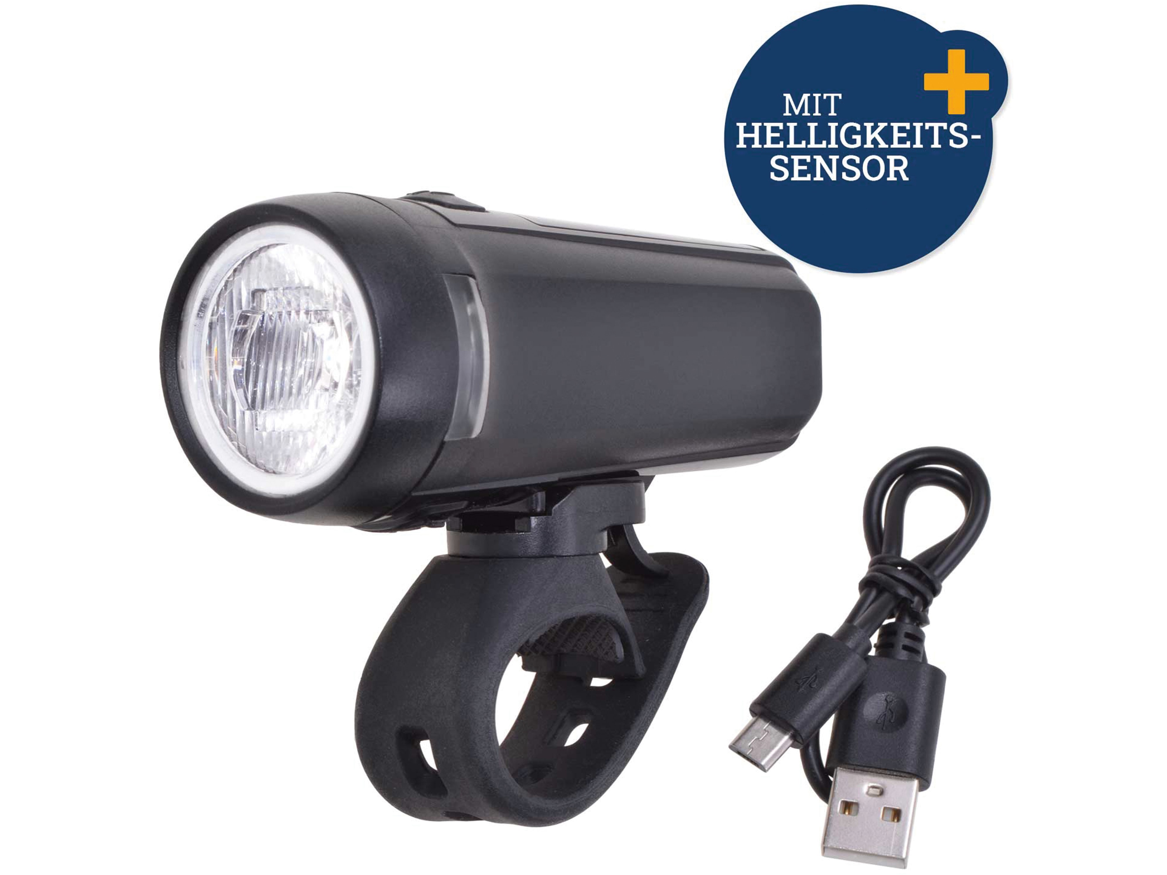 FILMER Fahrrad LED-Frontlicht 40216, Akkubetrieb, 60 Lux FILMER Fahrrad LED-Frontlicht 40216, Akkubetrieb, 60 Lux