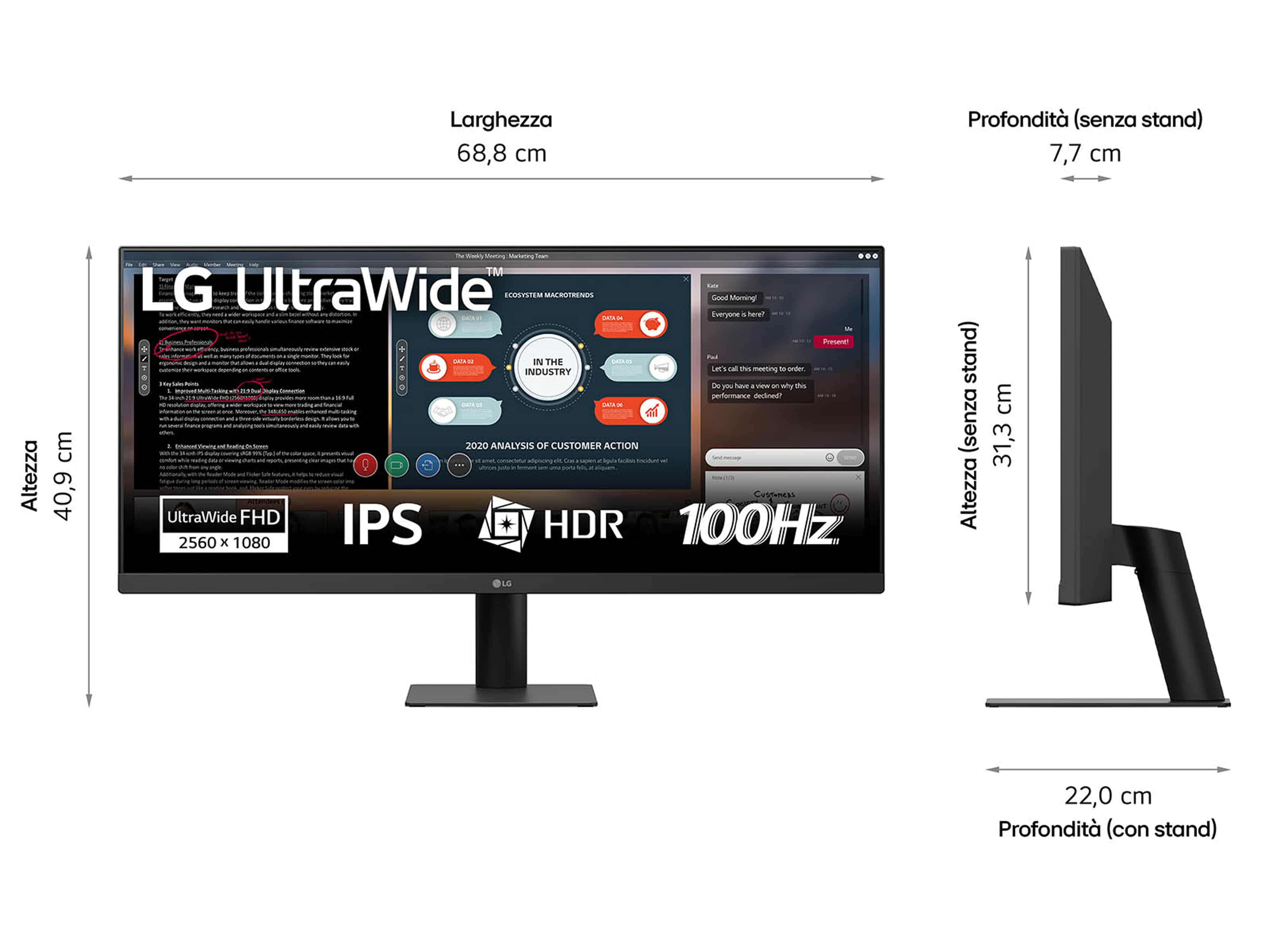 LG Monitor U511A-B, 73,7 cm (29"), WFHD LCD