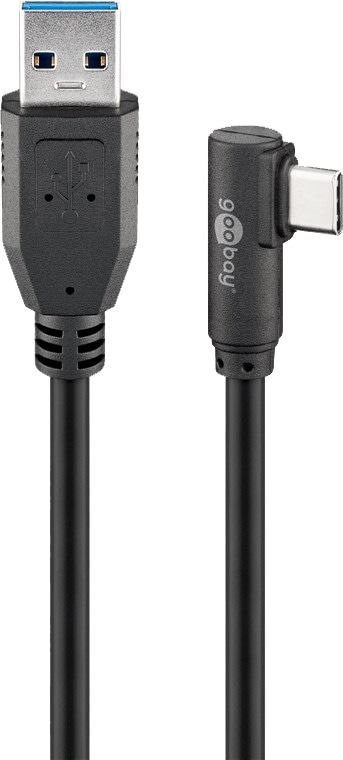 GOOBAY USB 3.0 Kabel 66500 A/C 90° 0,5m schwarz