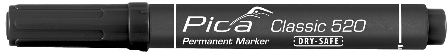 PICA Classic Permanent Marker, 520/46/SB, Rundspitze, schwarz PICA Classic Permanent Marker, 520/46/SB, Rundspitze, schwarz