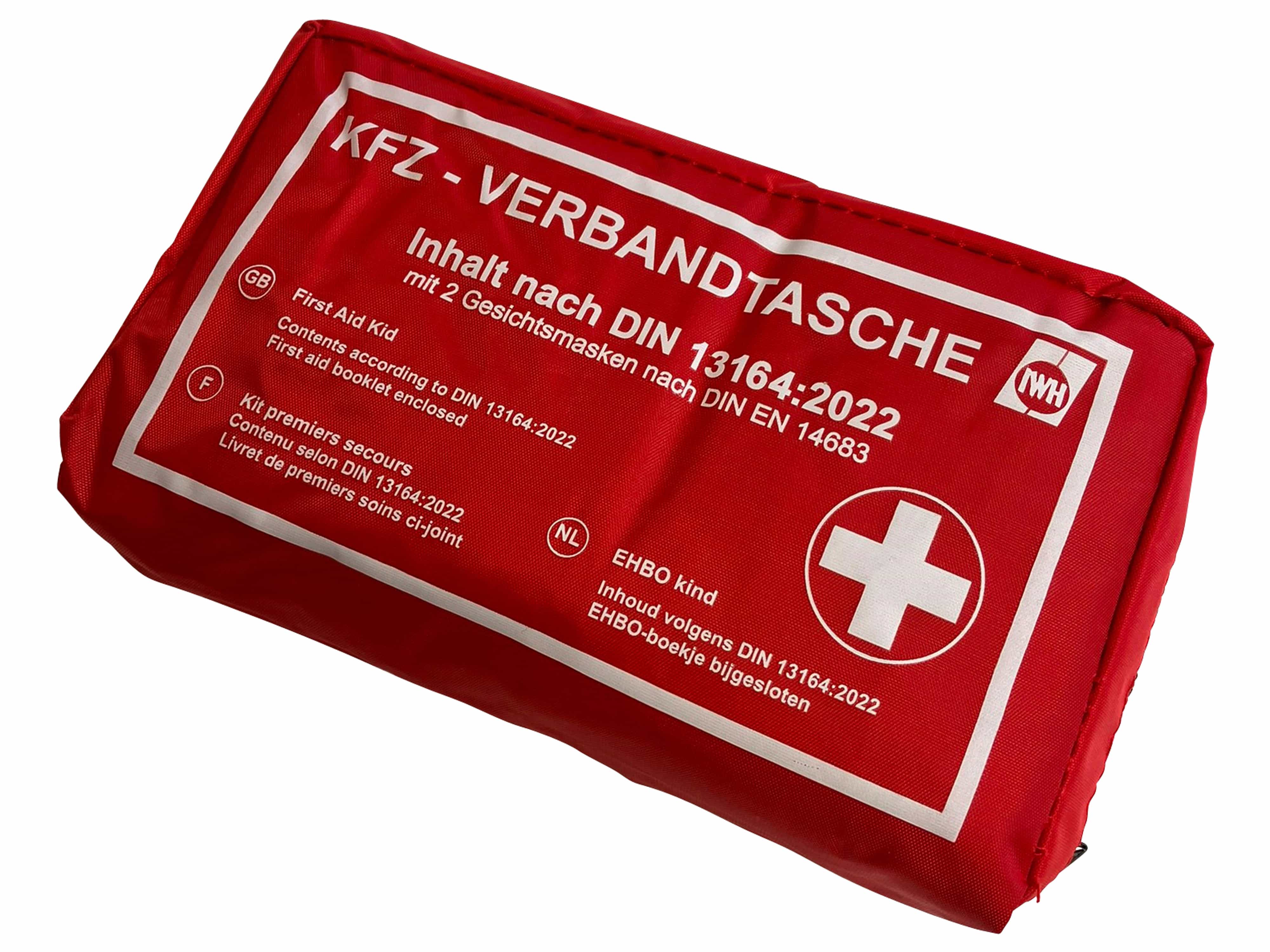 IWH KFZ-Verbandstasche 023511, rot, DIN 131064:2022