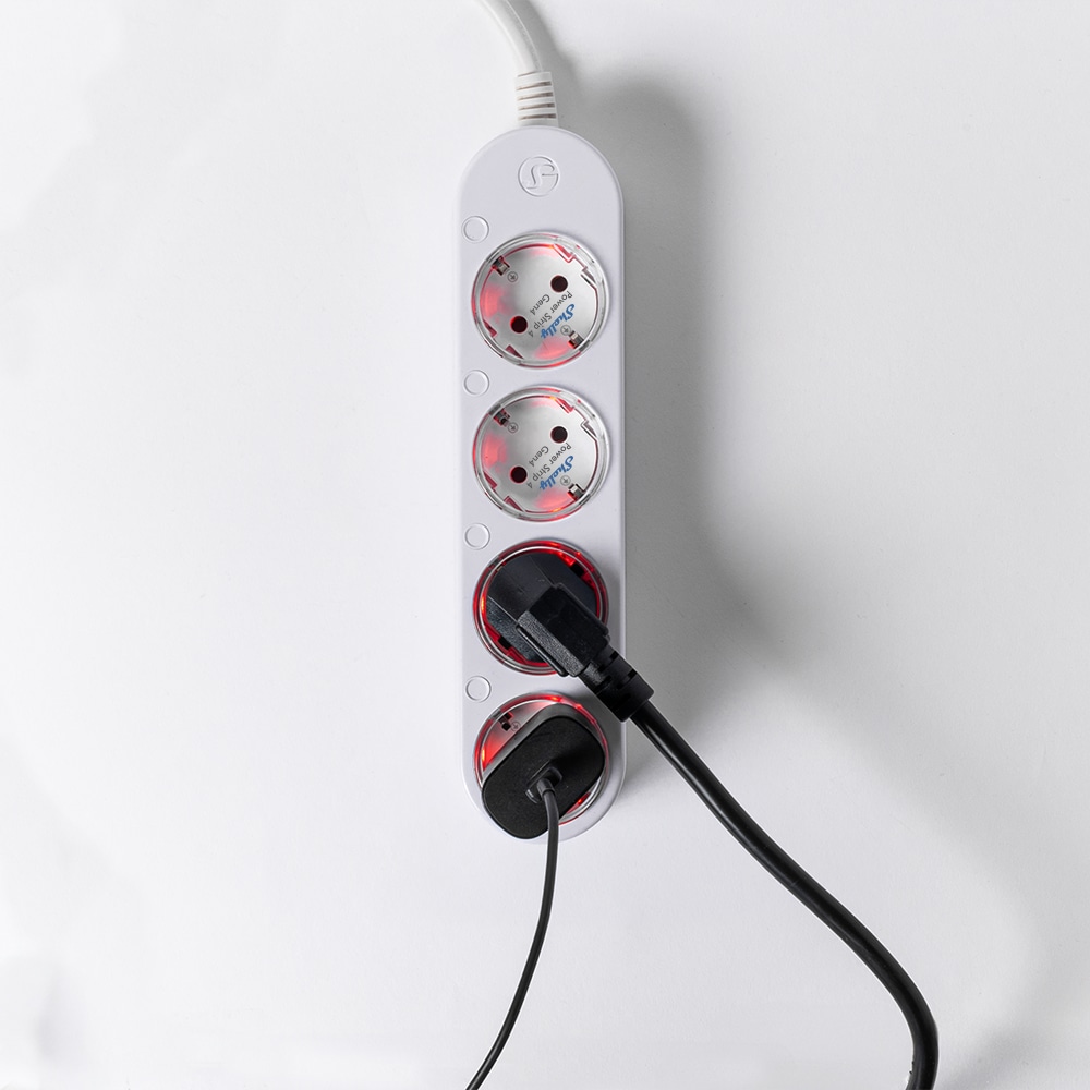 SHELLY Power Strip 4 Gen4, 4-fach Steckdosenleiste, weiß, WiFi, Bluetooth, Zigbee, Matter, Apple HomeKit, Alexa, 2 Stück