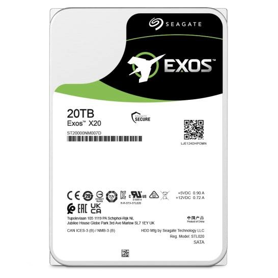 SEAGATE Festplatte Exos X20 ST20000NM007D, 20 TB, 7200 RPM, 256 MB