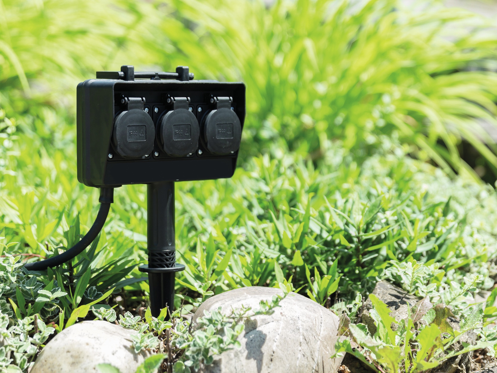 HEITRONIC Gartensteckdose 35467, 3-fach