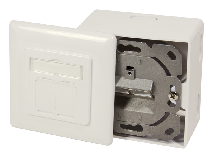 LOGILINK CAT.6 Anschlussdose NP0006A, 2x RJ45, UP+AP LOGILINK CAT.6 Anschlussdose NP0006A, 2x RJ45, UP+AP