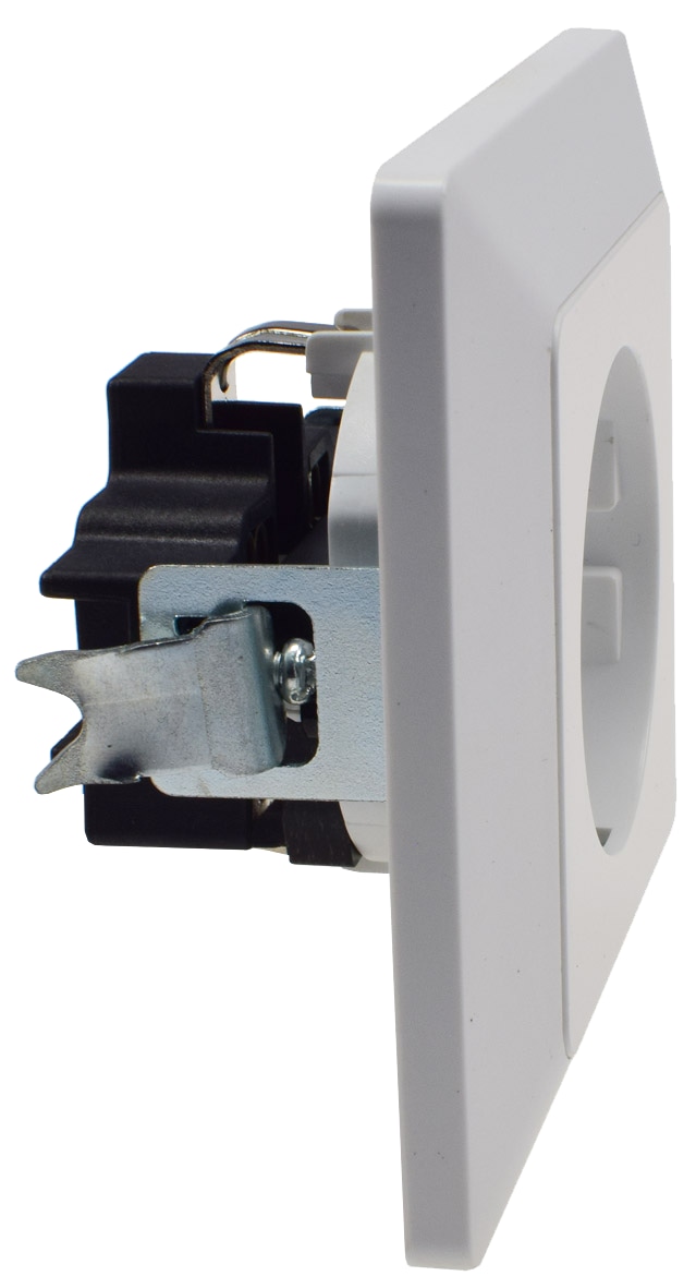 MILOS Schutzkontakt-Steckdose 22770, 16A/250V, Klemmanschluss, weiß matt