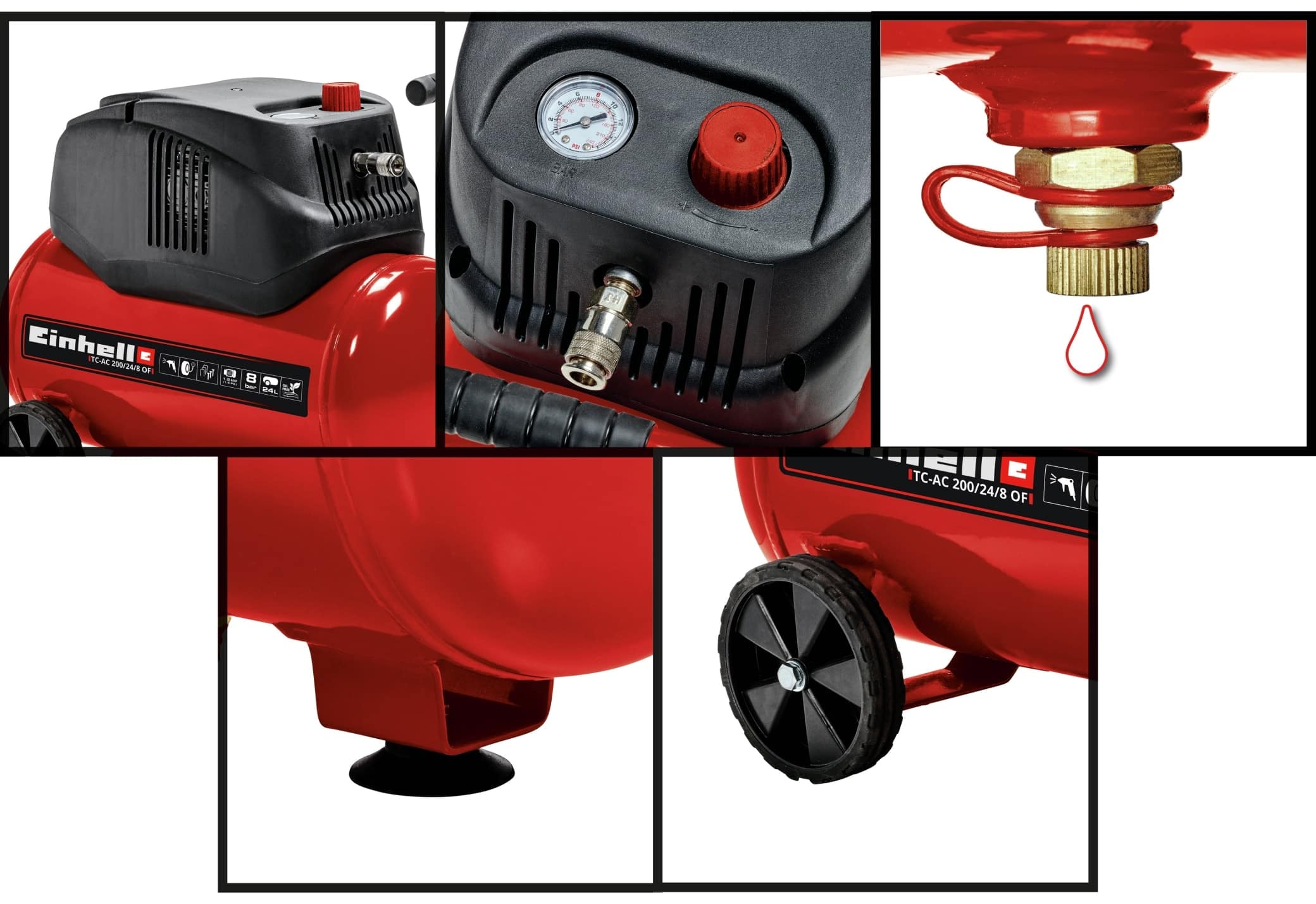 EINHELL Luft-Kompressor TC-AC OF 200/24/8, 230V~, 1200 W EINHELL Luft-Kompressor TC-AC OF 200/24/8, 230V~, 1200 W