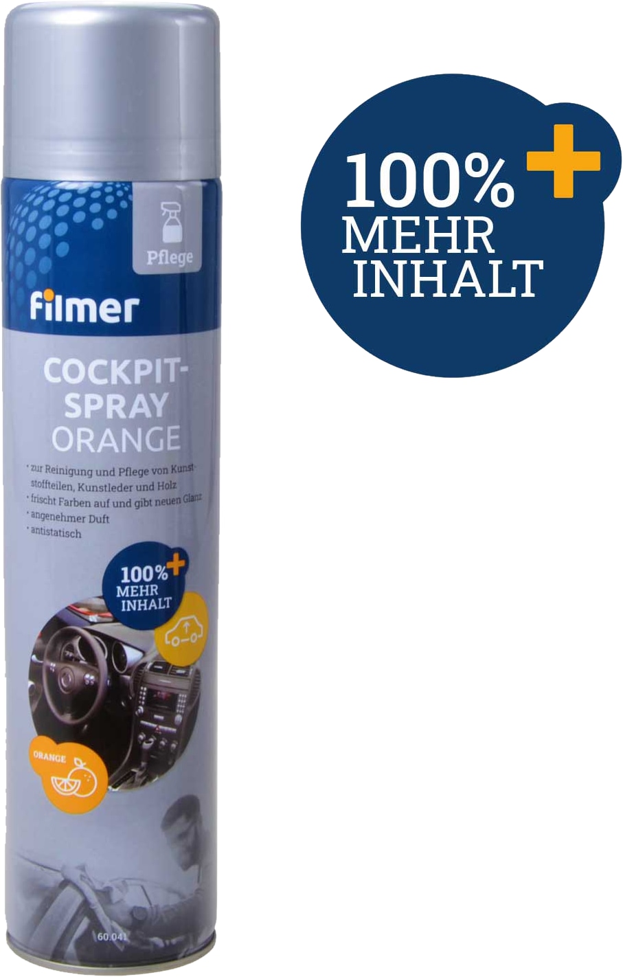 FILMER Cockpitspray, 60041, Orange, 600 ml FILMER Cockpitspray, 60041, Orange, 600 ml