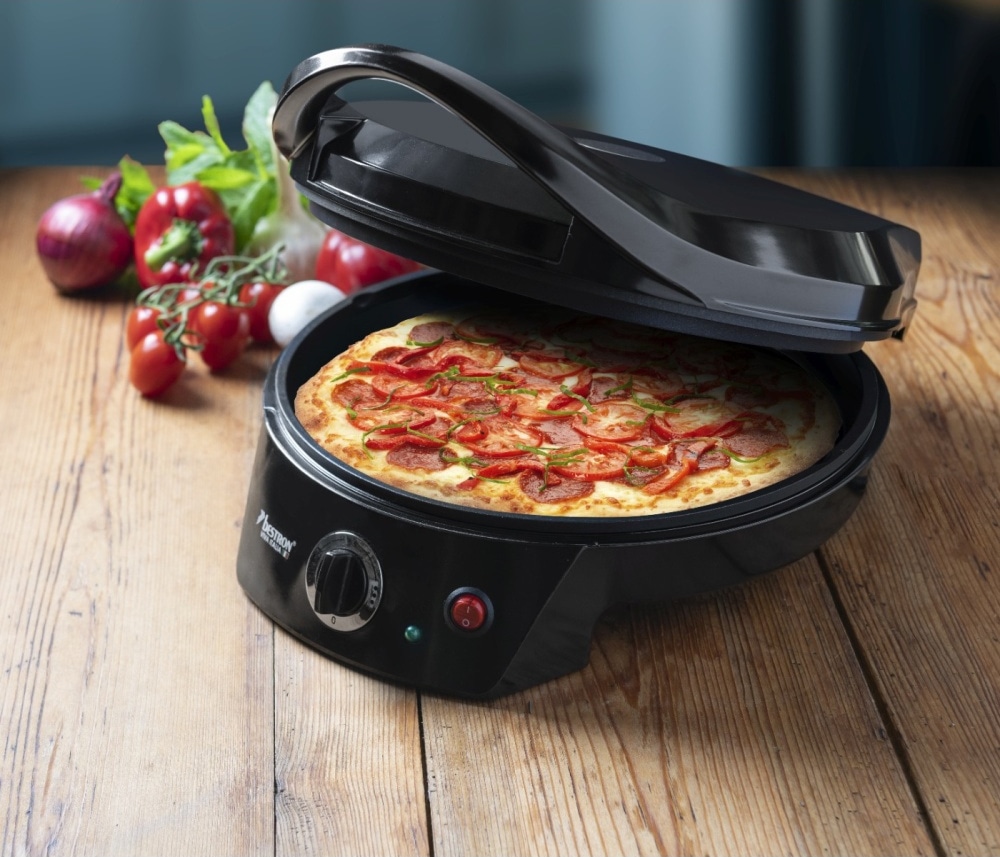BESTRON Elektrischer Pizzaofen, APZ400Z, Pizza Maker, Ober-/Unterhitze