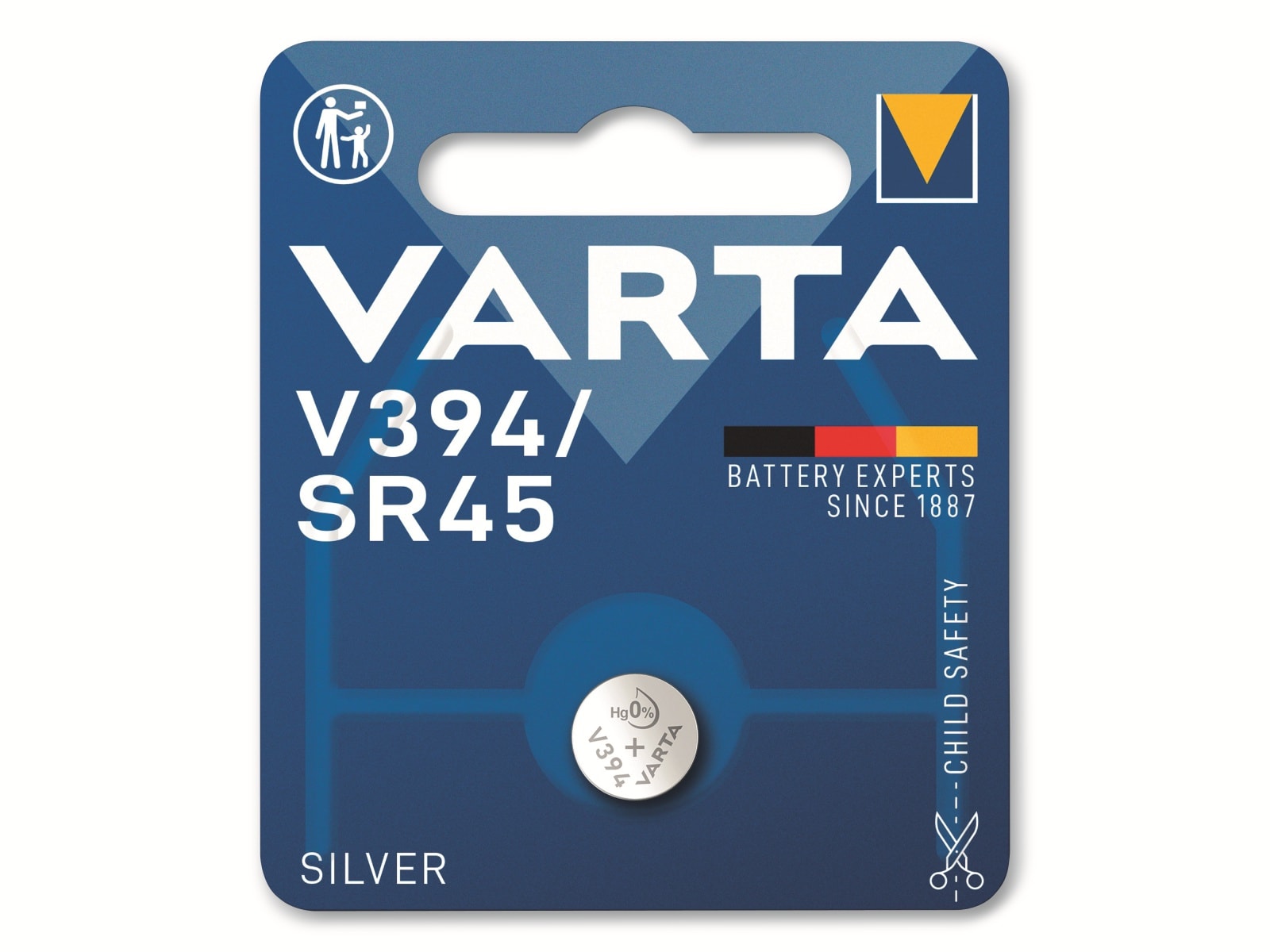 VARTA Knopfzelle Silver Oxide, 394 SR45,  1.55V, 1 Stück
