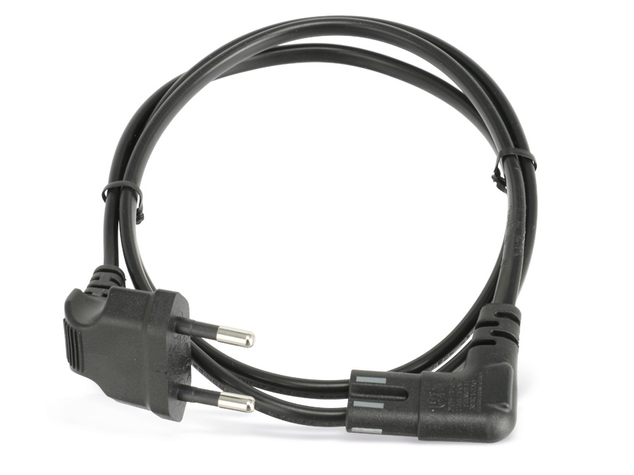 GOOBAY Euro-Netzkabel, schwarz, 2 m
