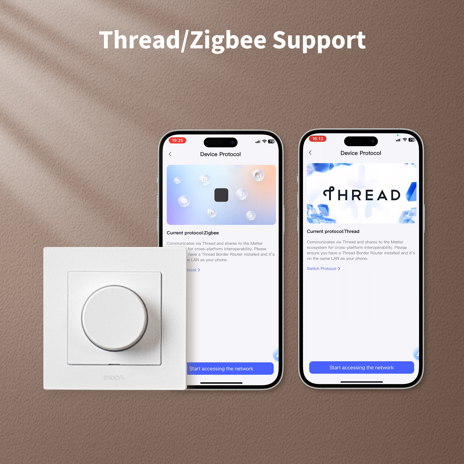 AQARA Dimmer-Schalter H2, KD-R01D-G, grau, 2 Stück AQARA Dimmer-Schalter H2, KD-R01D-G, grau, 2 Stück