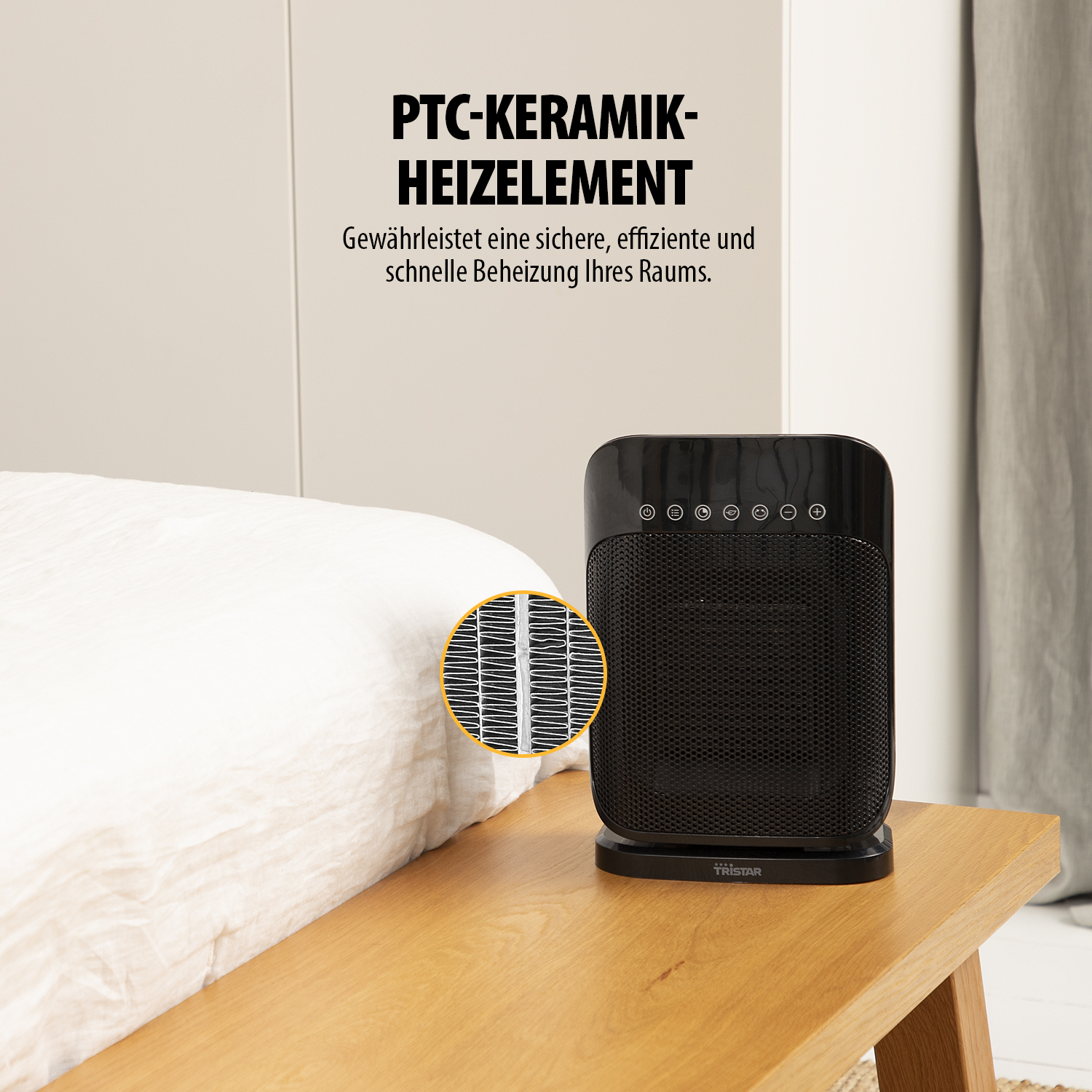 TRISTAR Keramik-Heizlüfter KA-5074, 1800 W TRISTAR Keramik-Heizlüfter KA-5074, 1800 W
