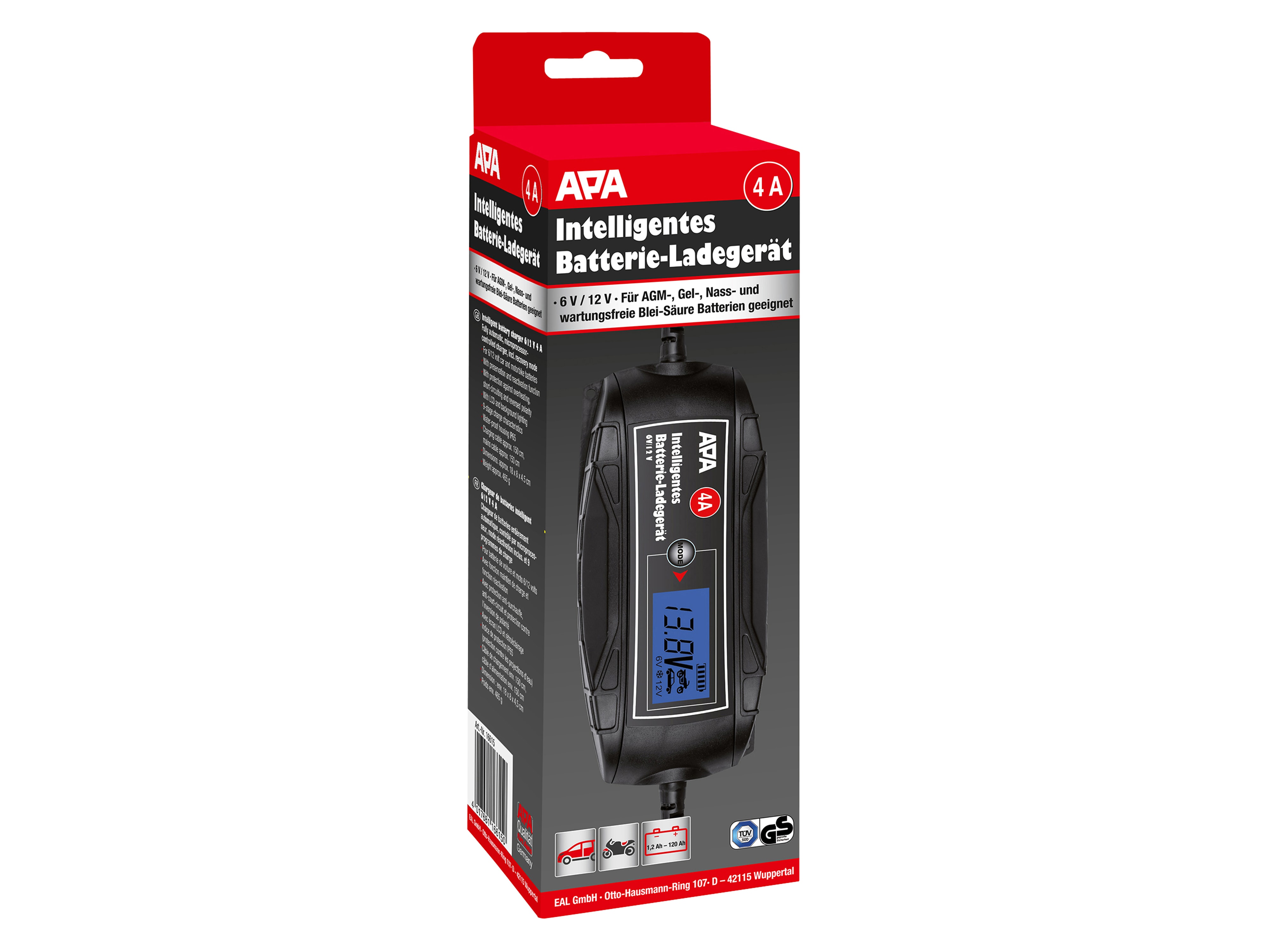 APA Batterie-Ladegerät 16615, 6/12V- 4A APA Batterie-Ladegerät 16615, 6/12V- 4A
