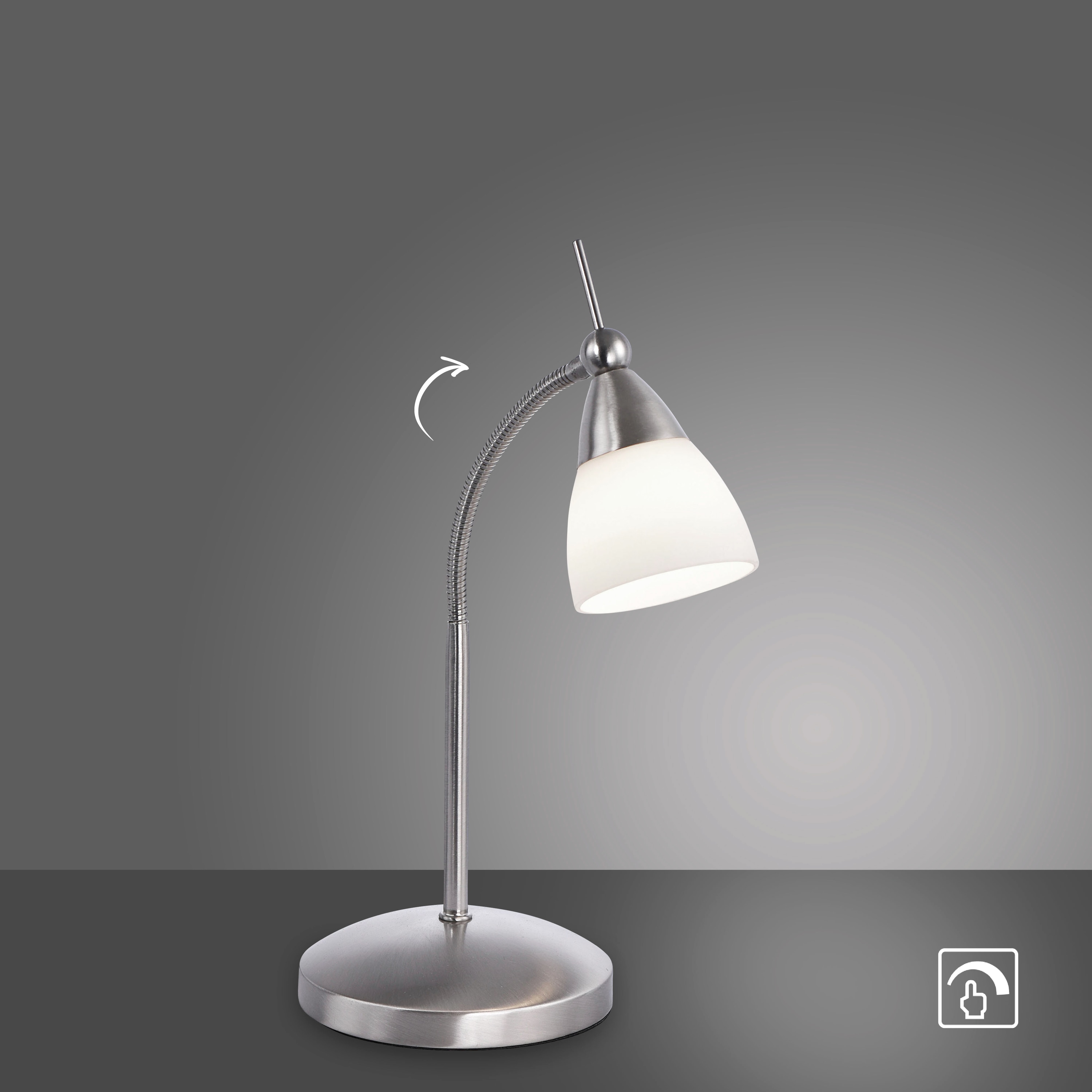 PAUL NEUHAUS LED-Tischleuchte 4001-55 stahl, 2,6 W, 265 lm, 3000 K PAUL NEUHAUS LED-Tischleuchte 4001-55 stahl, 2,6 W, 265 lm, 3000 K
