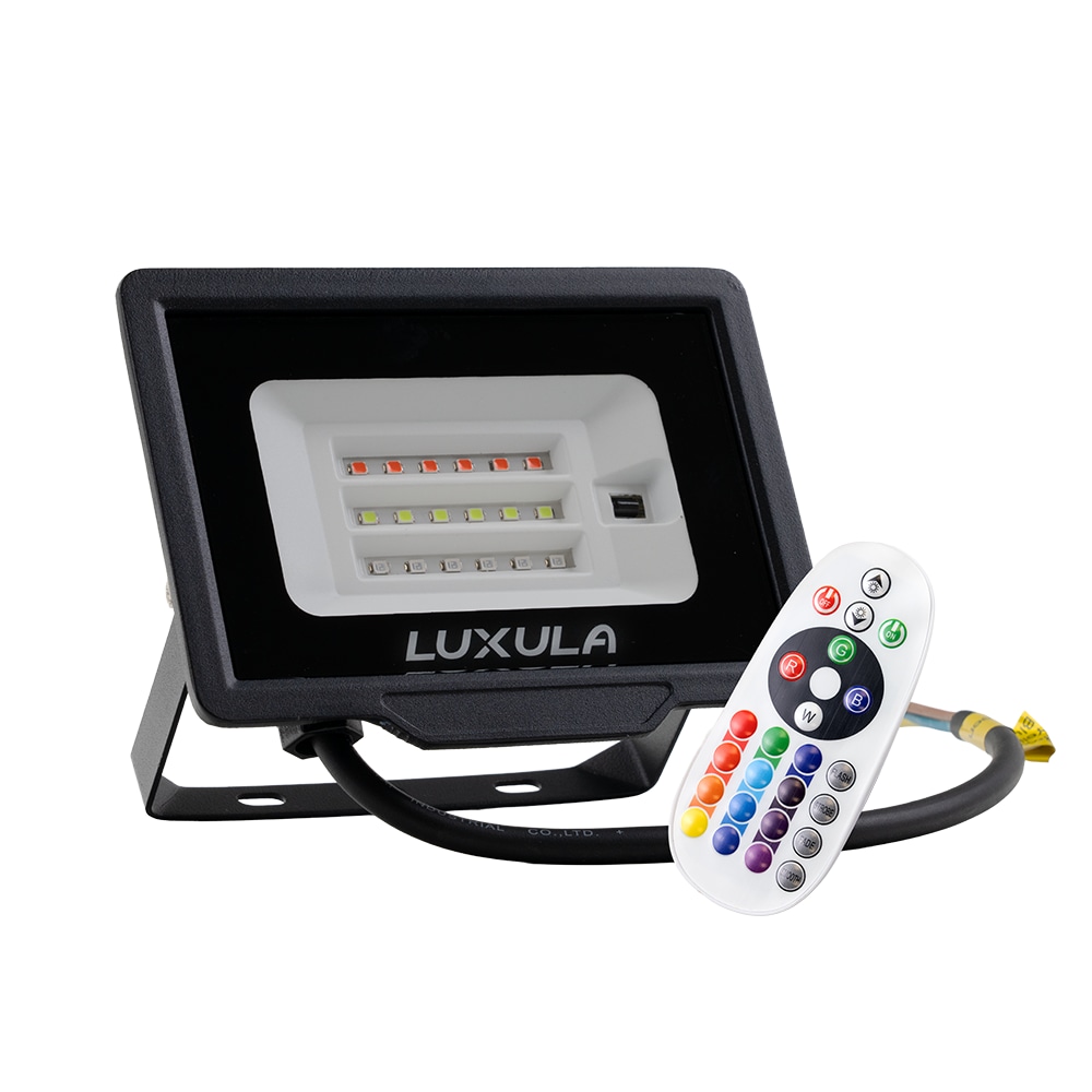 LUXULA RGB LED-Fluter LX400181, 20W, IP65, schwarz, mit Fernbedienung