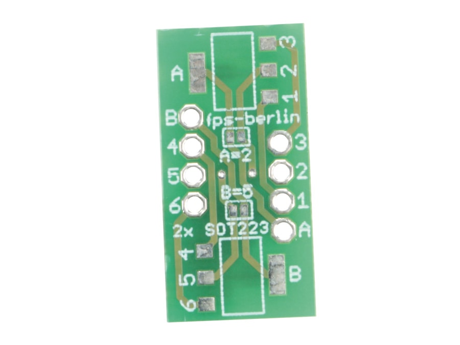 IC-Adapterplatine, 2x SOT223 - 2x SOT89