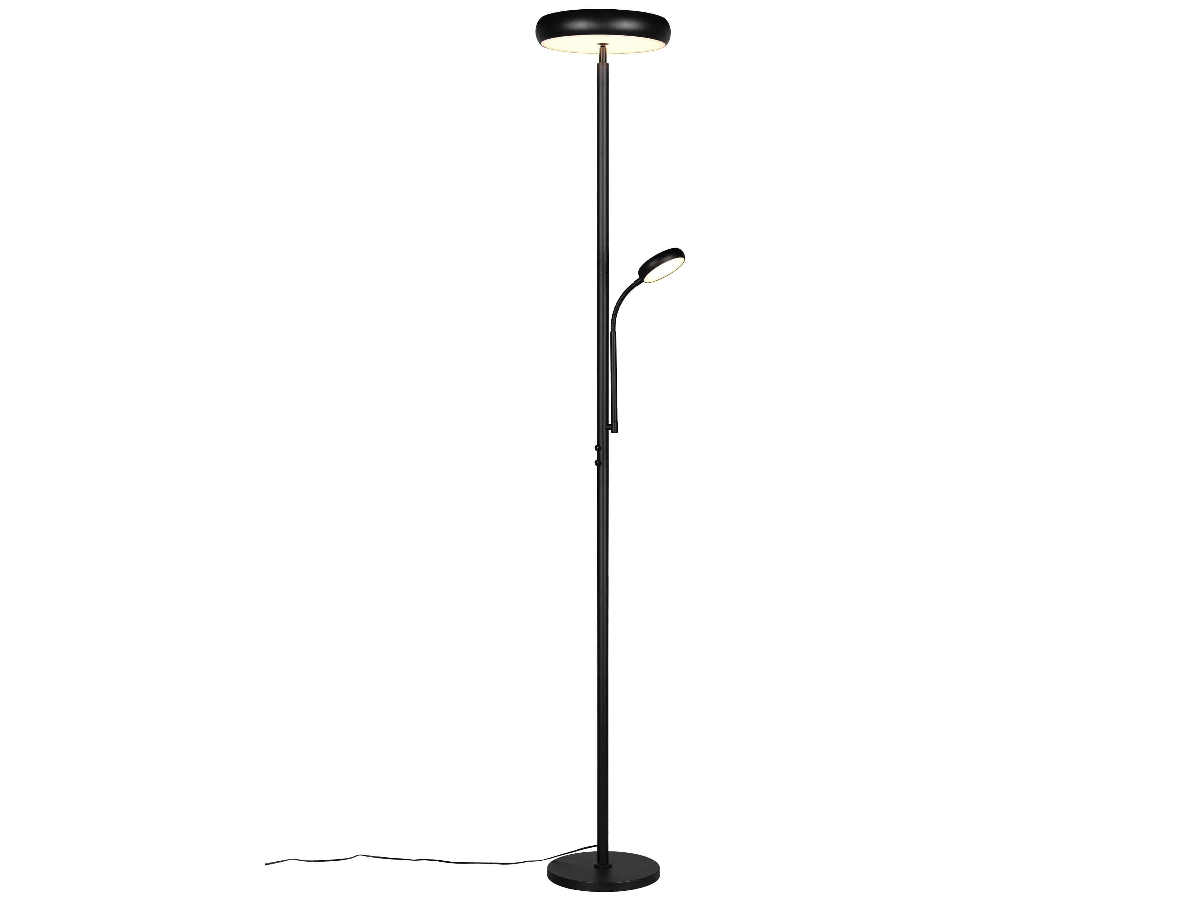 REALITY LED-Stehleuchte Palermo R45741132, 23W, 3000... 6500K, 2500lm, CCT, IP20, schwarz