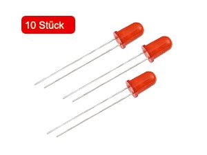 LED, rot, Ø 5 mm, 10 Stück LED, rot, Ø 5 mm, 10 Stück