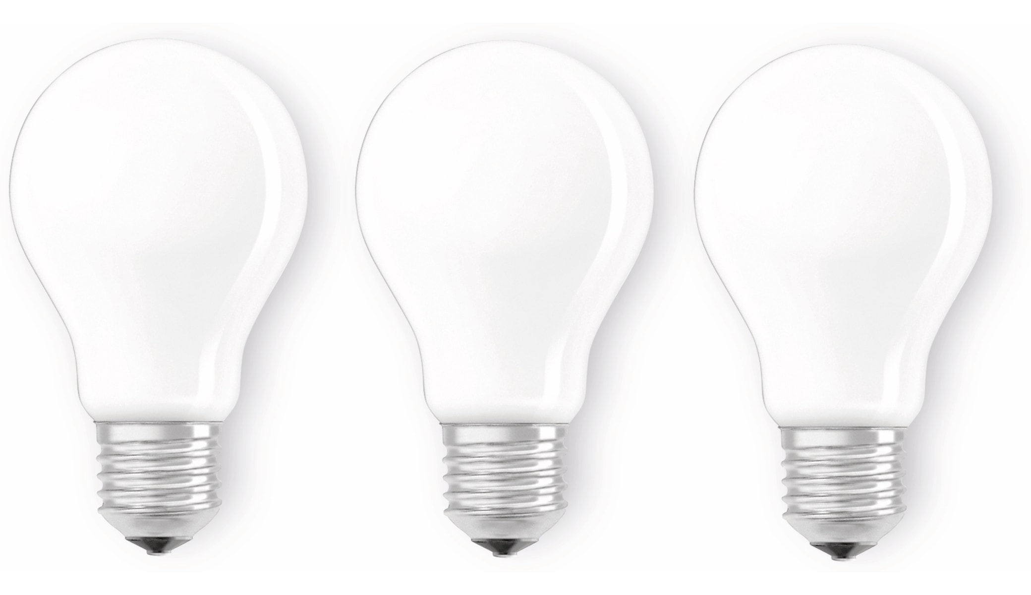 OSRAM LED-Lampe BASE A60, E27, EEK: E 7 W, 806 lm, 2700 K, 3 Stück