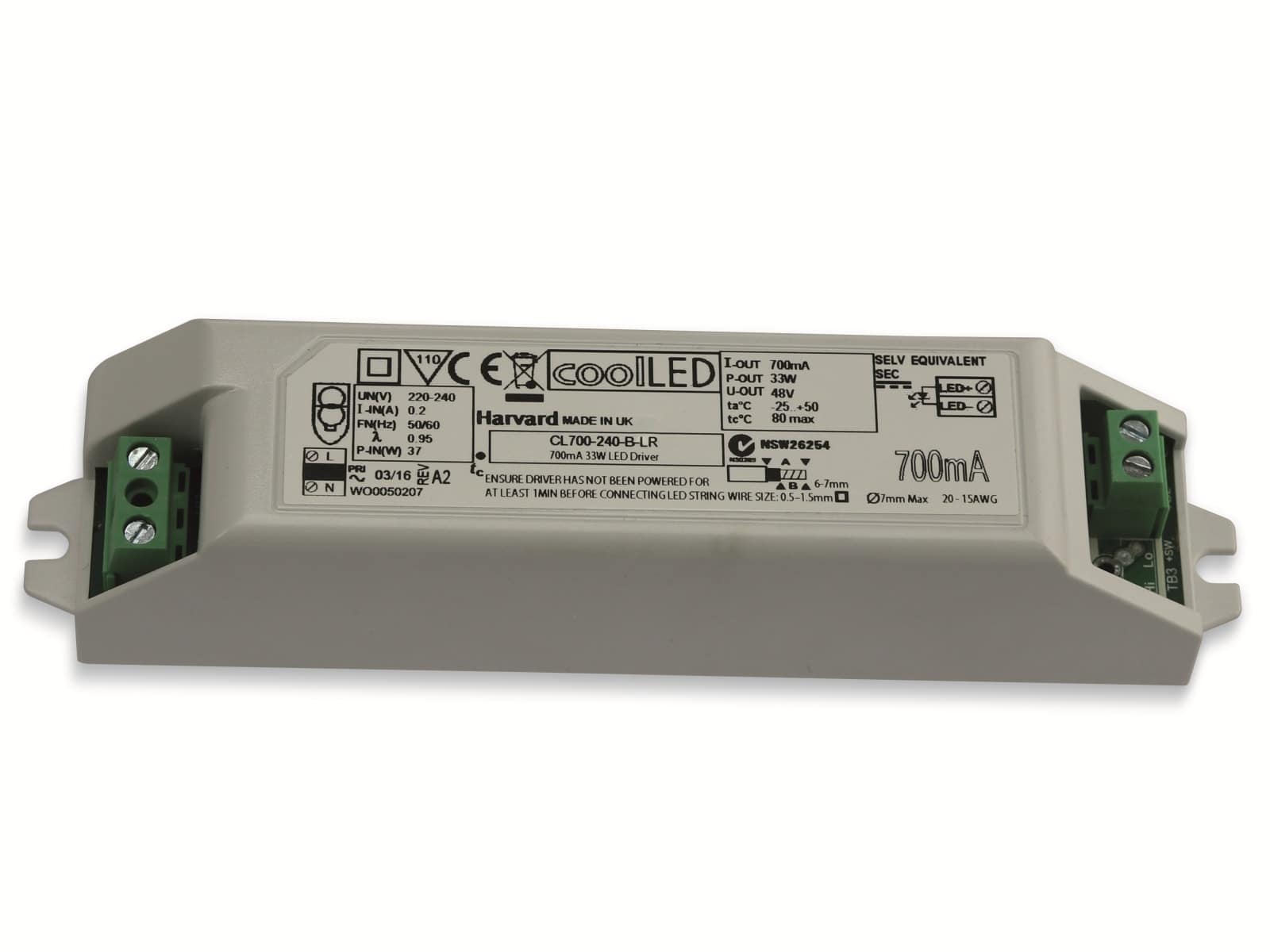 Schaltnetzteil, Harvard, coolLED, 700 mA Schaltnetzteil, Harvard, coolLED, 700 mA